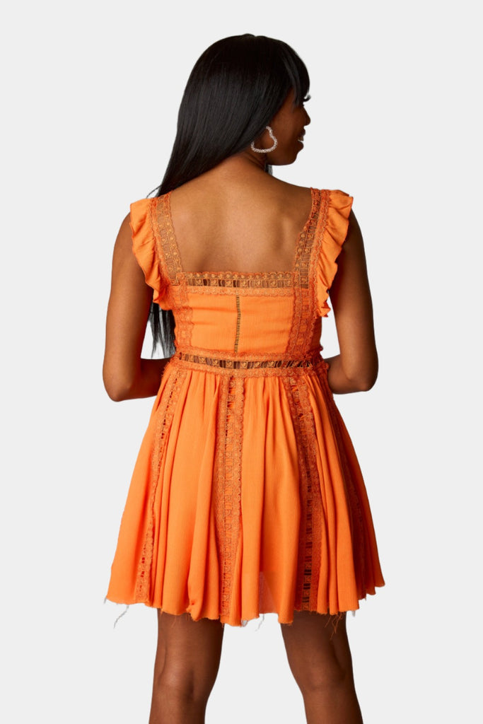 BuddyLove Adams Laced Mini Dress - Orange