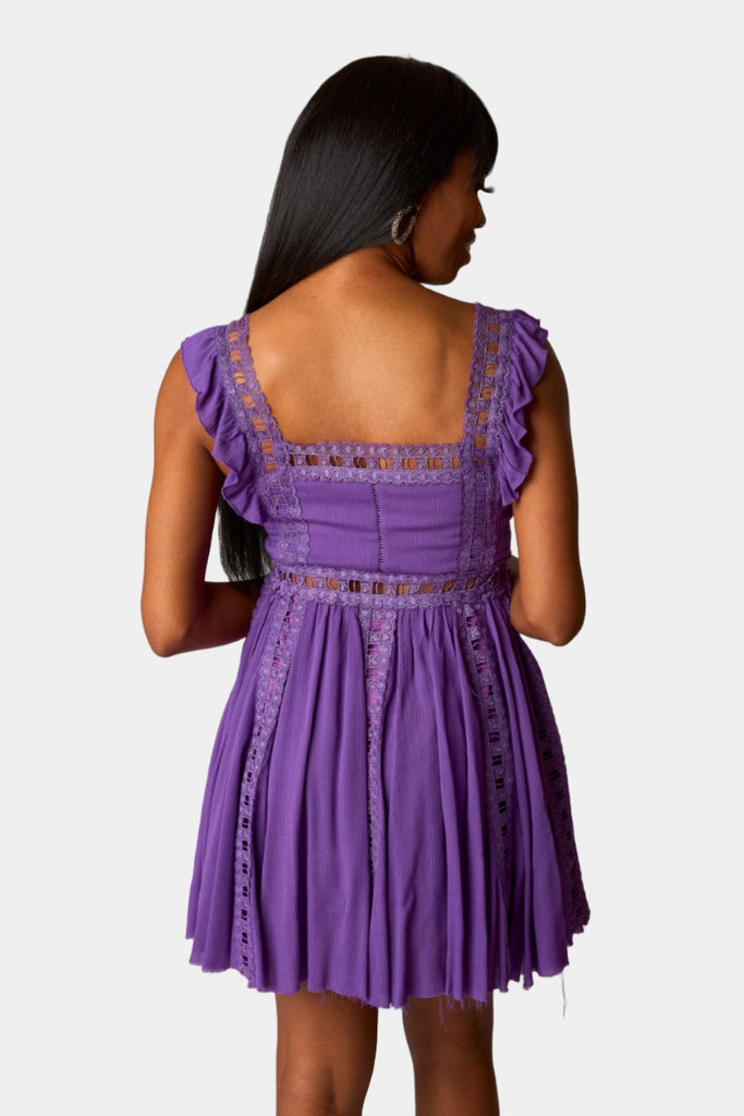 BuddyLove Adams Laced Mini Dress - Purple