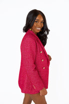 BuddyLove Tucker Tweed Blazer - Strawberry Ice