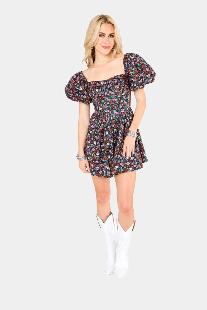 BuddyLove Romeo Puff Sleeve Mini Dress - Daydream