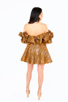 BuddyLove Caroline Exaggerated Ruffle Dress - Bronze