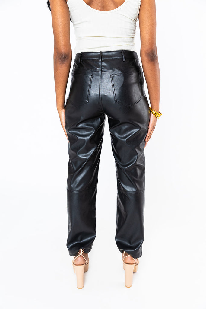 BuddyLove Gomez Vegan Leather Pants - Black