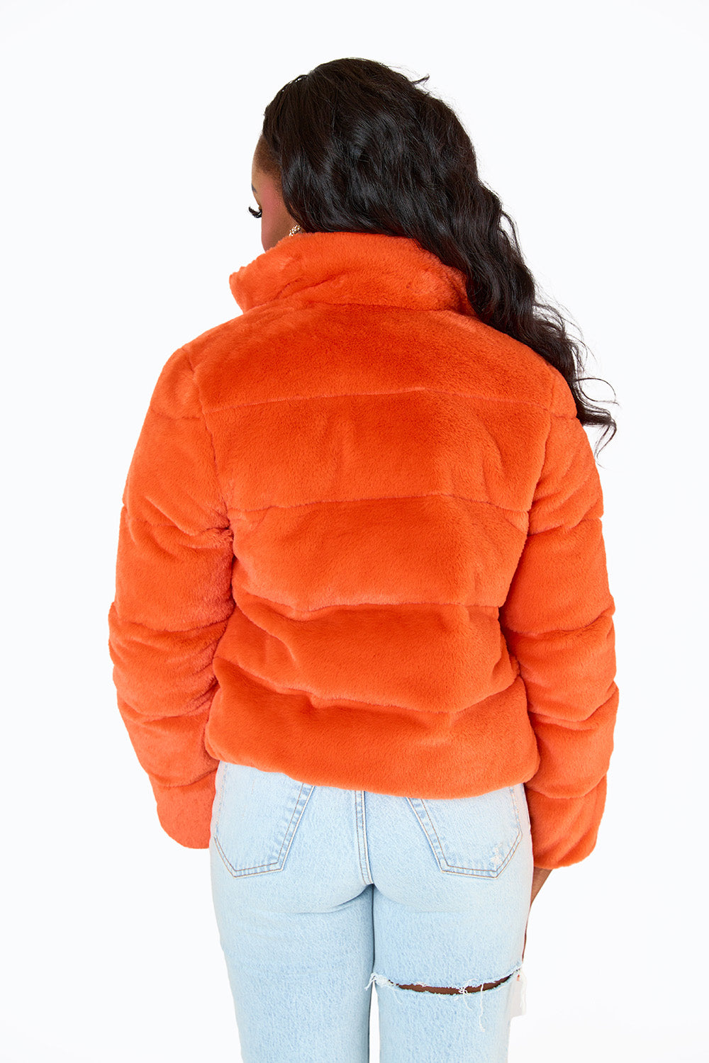 BuddyLove Noella Faux Fur Jacket - Cayenne