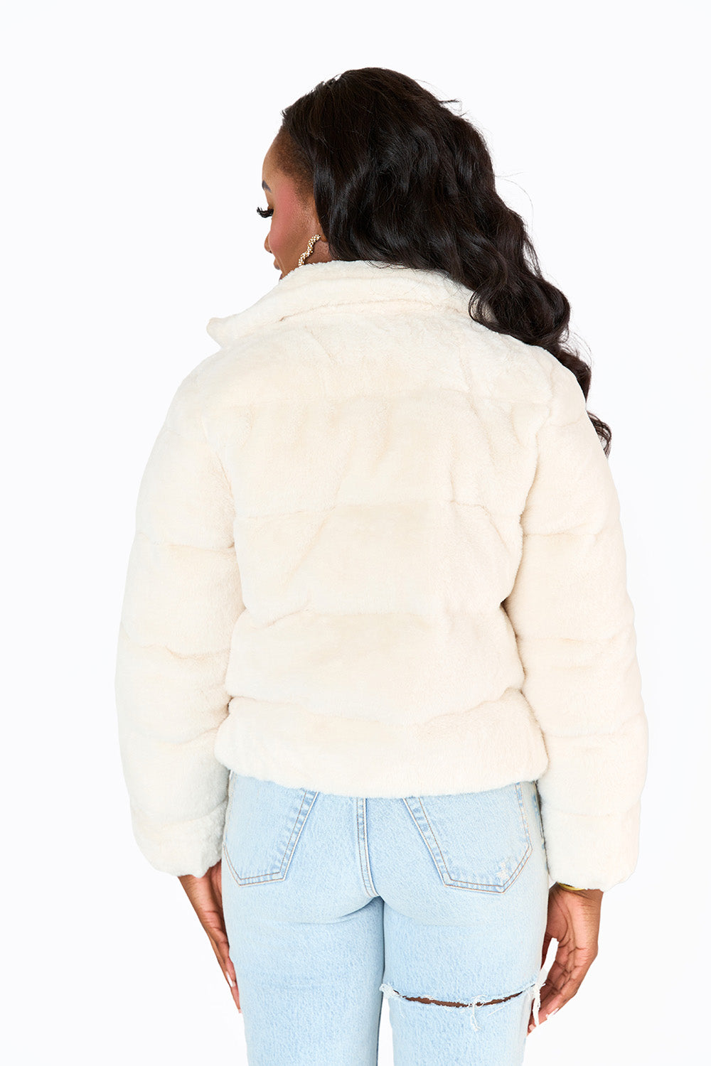 BuddyLove Noella Faux Fur Jacket - Cream