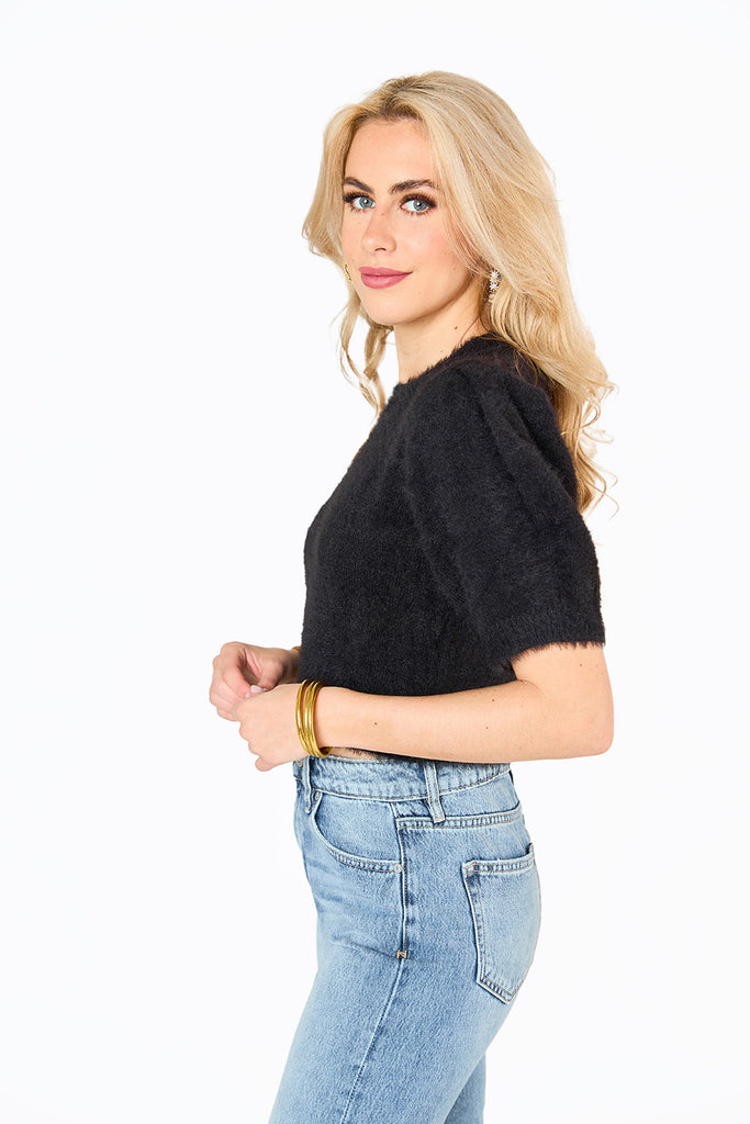 BuddyLove Macy Crop Sweater - Black