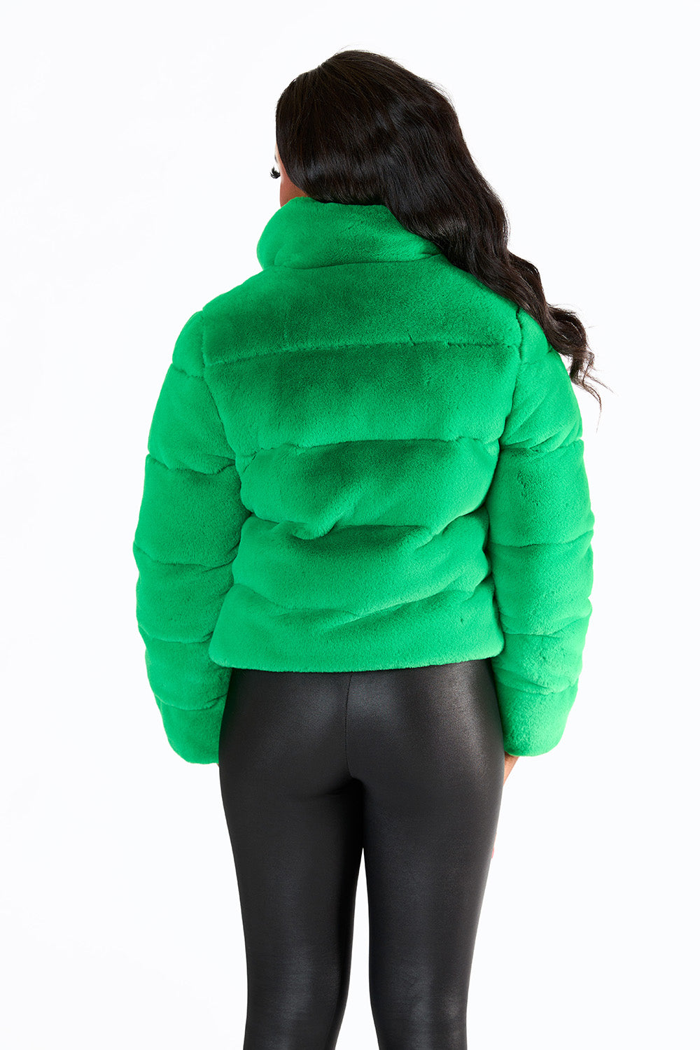 BuddyLove Noella Faux Fur Jacket - Green