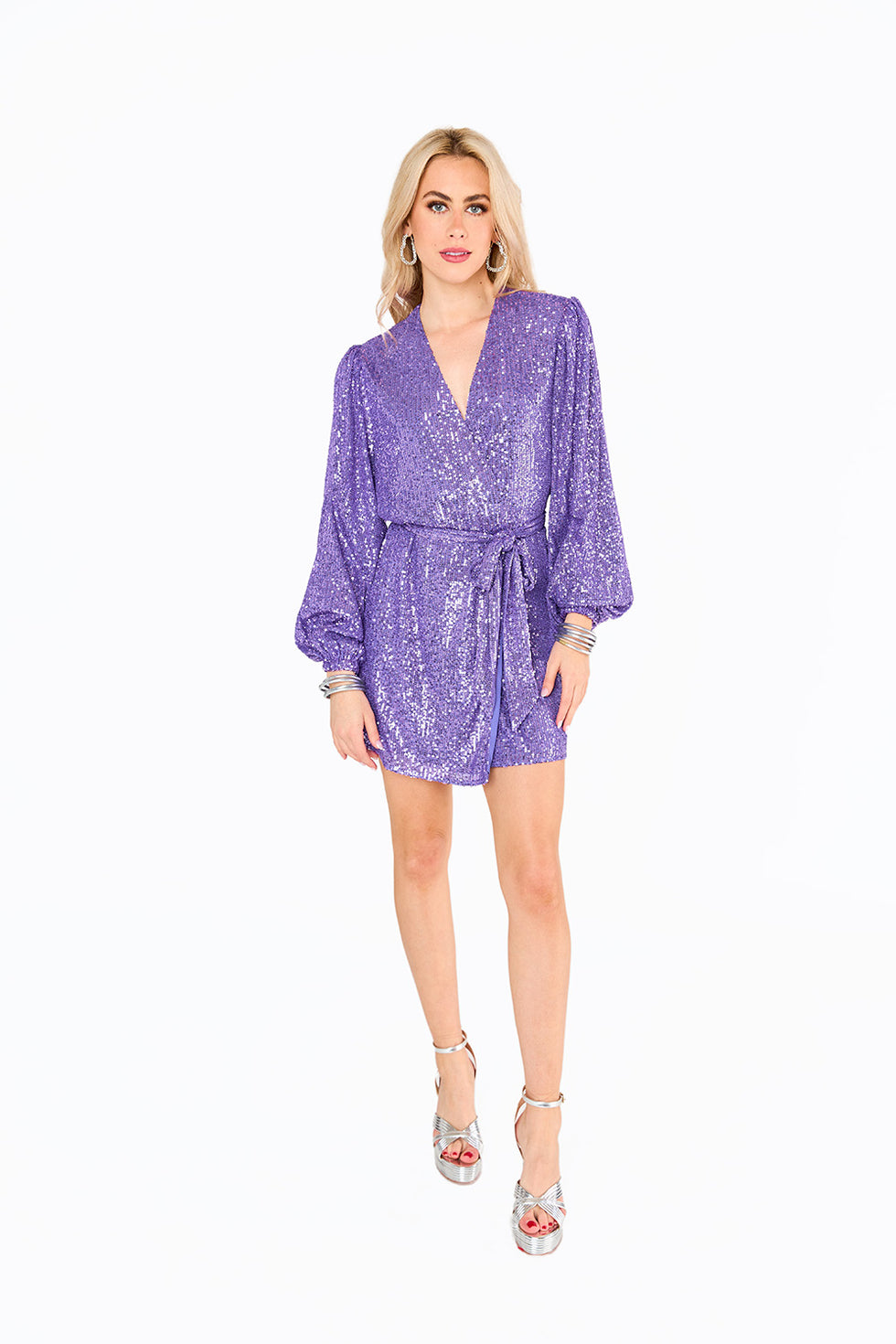 Buddylove - Adeline Sequin Wrap Dress main image 0