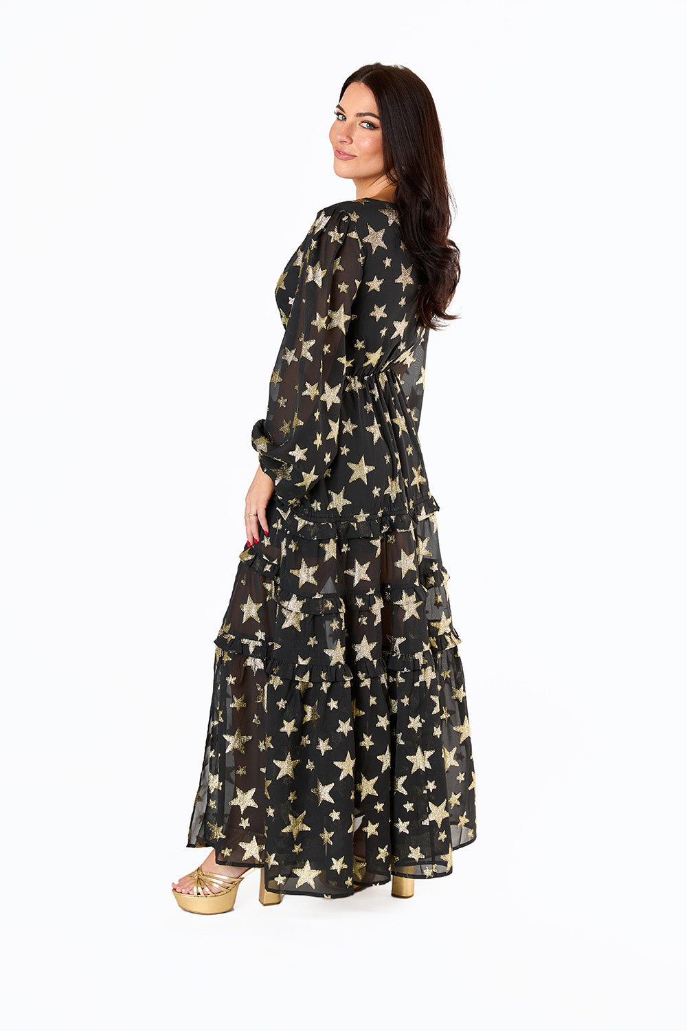 BuddyLove Zodiak Long Sleeve Maxi Dress - Super Nova