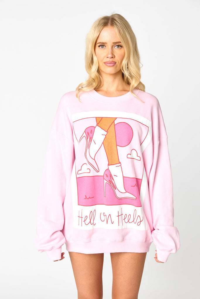 BuddyLove Vickie Graphic Sweatshirt - Hell on Heels