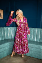 BuddyLove Colette Long Sleeve Maxi Dress - Vino