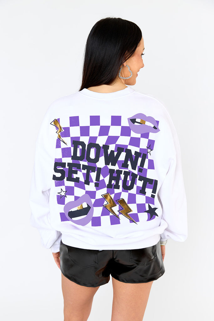 BuddyLove Devon Graphic Sweatshirt - Down Set Purple