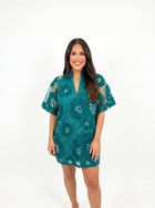 Cora Mini Sequin Dress - Teal