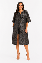 Hazel Housecoat - Silver Leopard