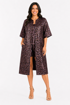Hazel Housecoat - Rose Leopard