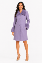 Chloe Midi Length Coat. - Lilac