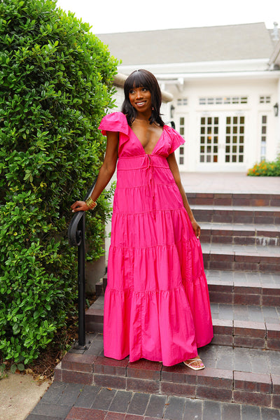 buddy love maxi dress Leighton Magenta catching combo thats sure to turn heads Holland Tiered Maxi Dress -