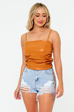 Buddylove - Jolie Vegan Leather Cropped Tank Top