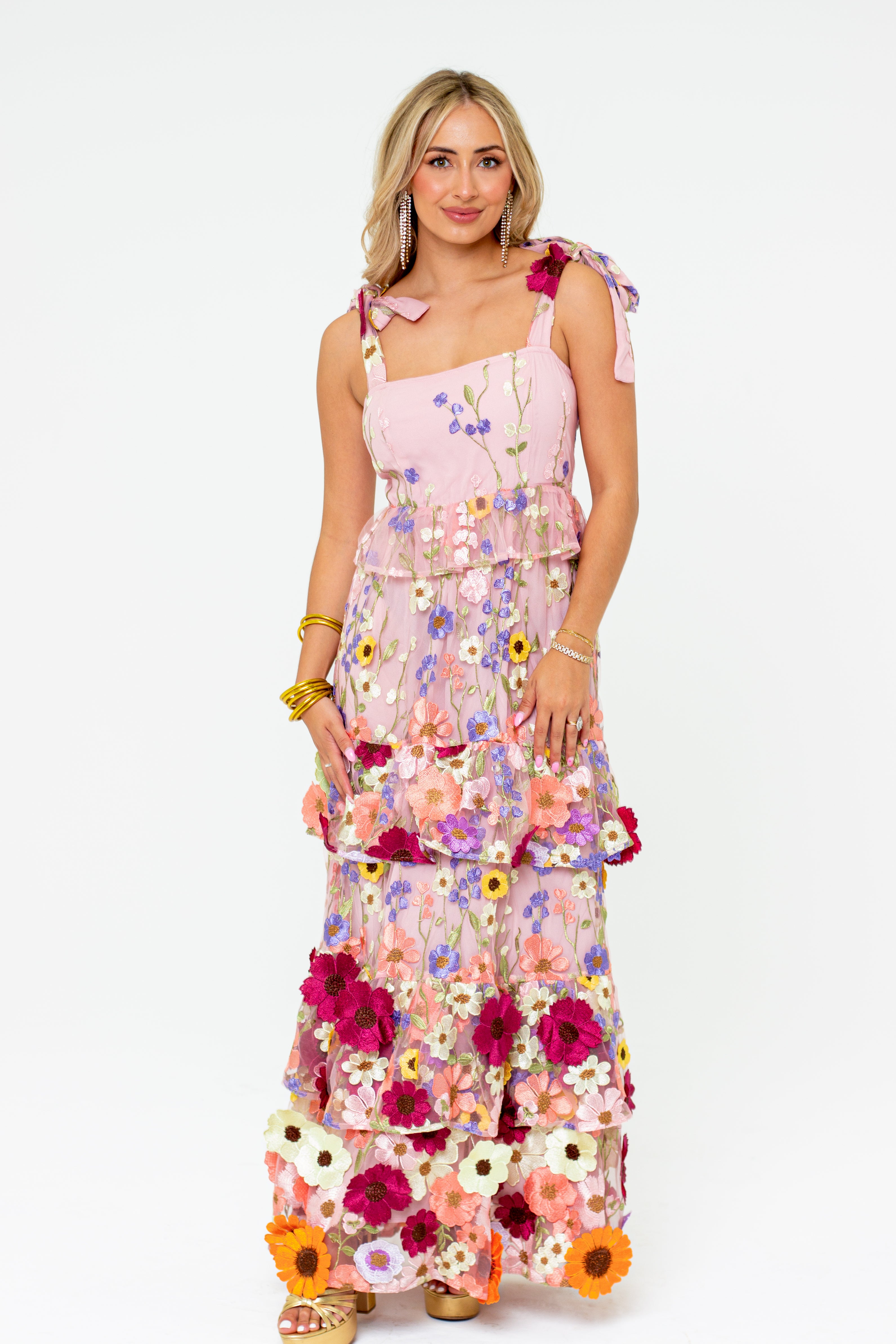 Edie Tie Shoulder Maxi Dress - Vineyard (PRE-ORDER)