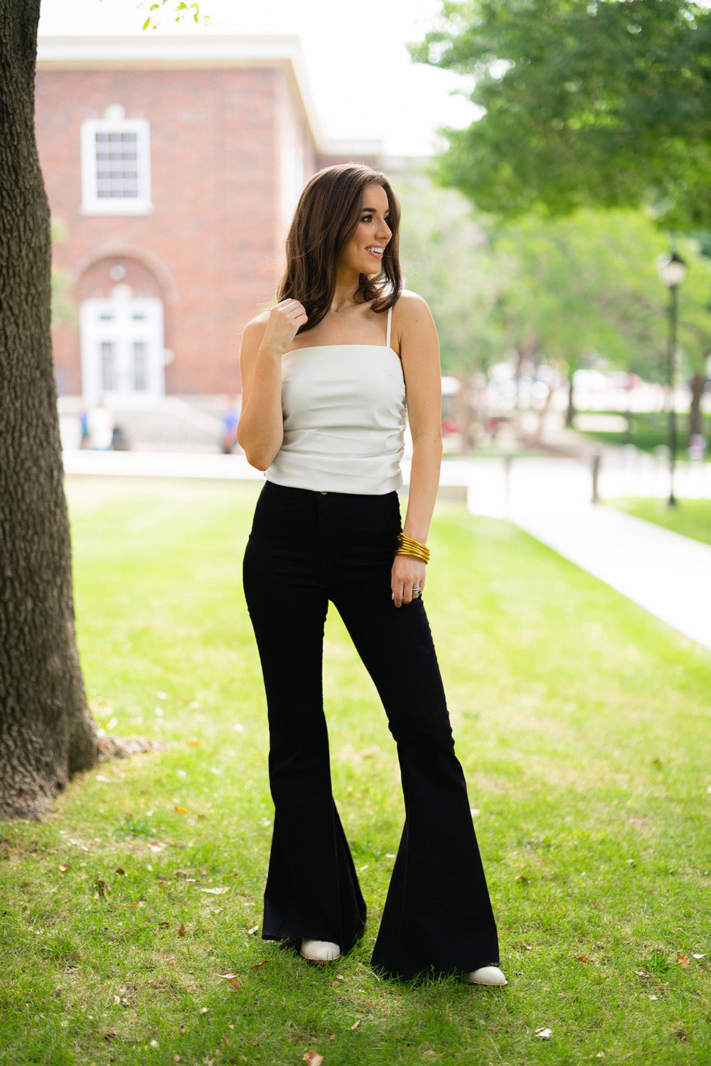Black flare jeans Clearance
