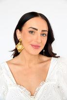 Rombo Statement Earrings - Pearl