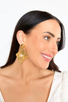 Rombo Statement Earrings - Pearl