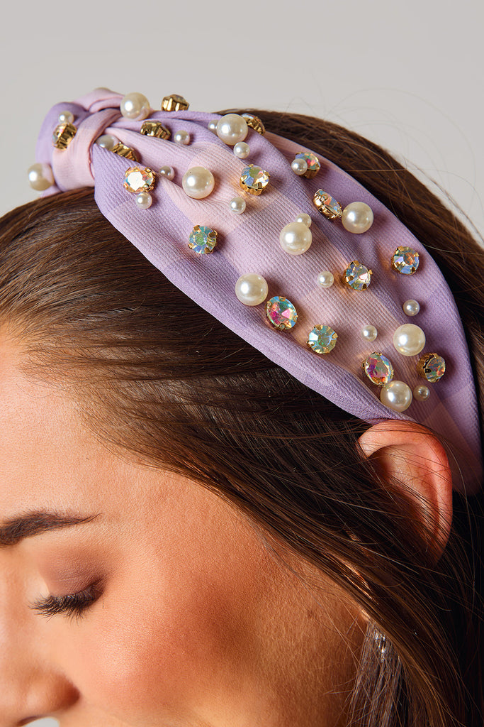 Charlotte Studded Headband - Purple