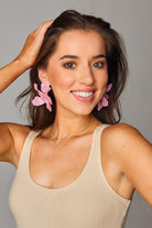 Fawna Statement Earrings- Pink