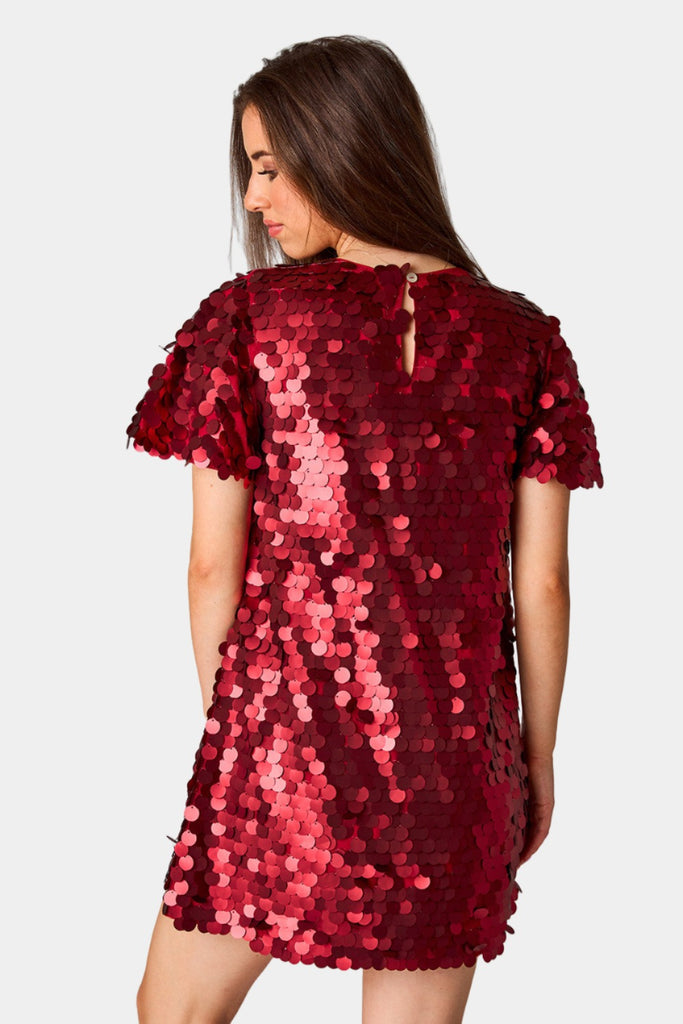 BuddyLove Elliot Sequin Short Dress - Red Hot