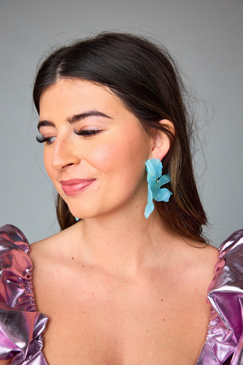 Linny Co xx BL Fawna Statement Earrings - Ocean