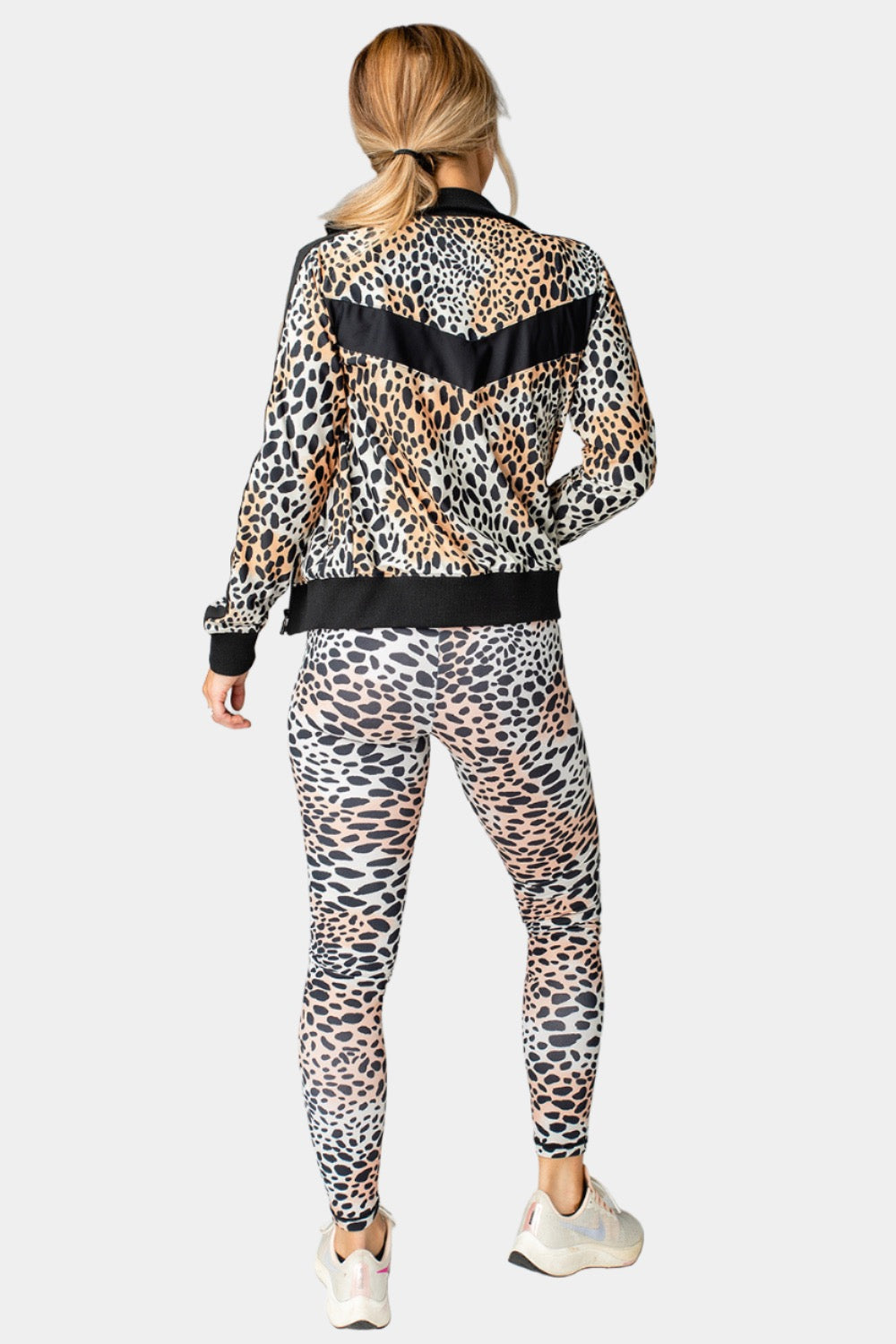 BuddyLove Vonn Elastic Long Sleeve Zip Up Jacket - Cheetah