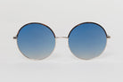 BuddyLove Farrah Round Metal Sunglasses - Blue,Blue