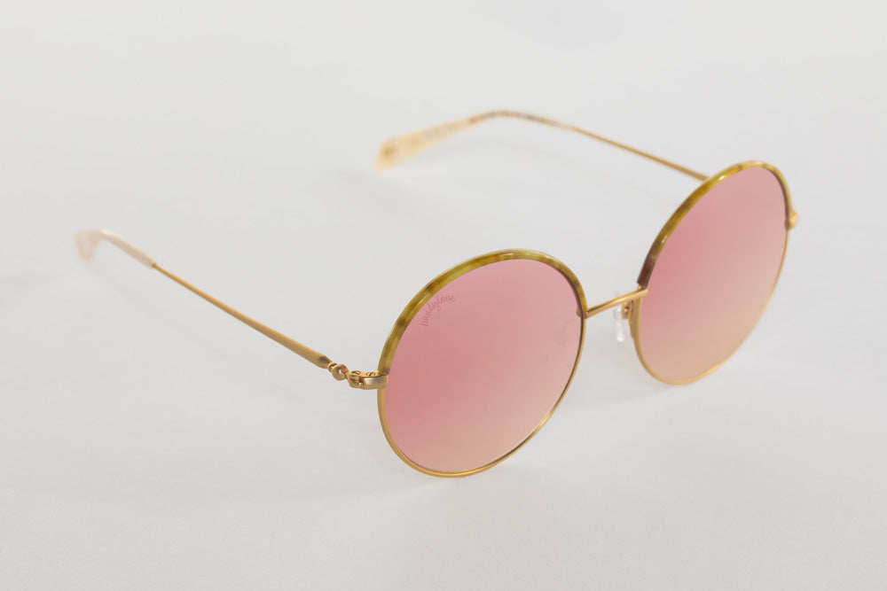 BuddyLove Farrah Round Metal Sunglasses - Pink