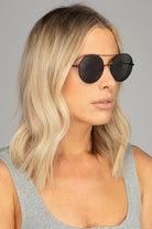 BuddyLove Capri Round Double Ridge Sunglasses - Black