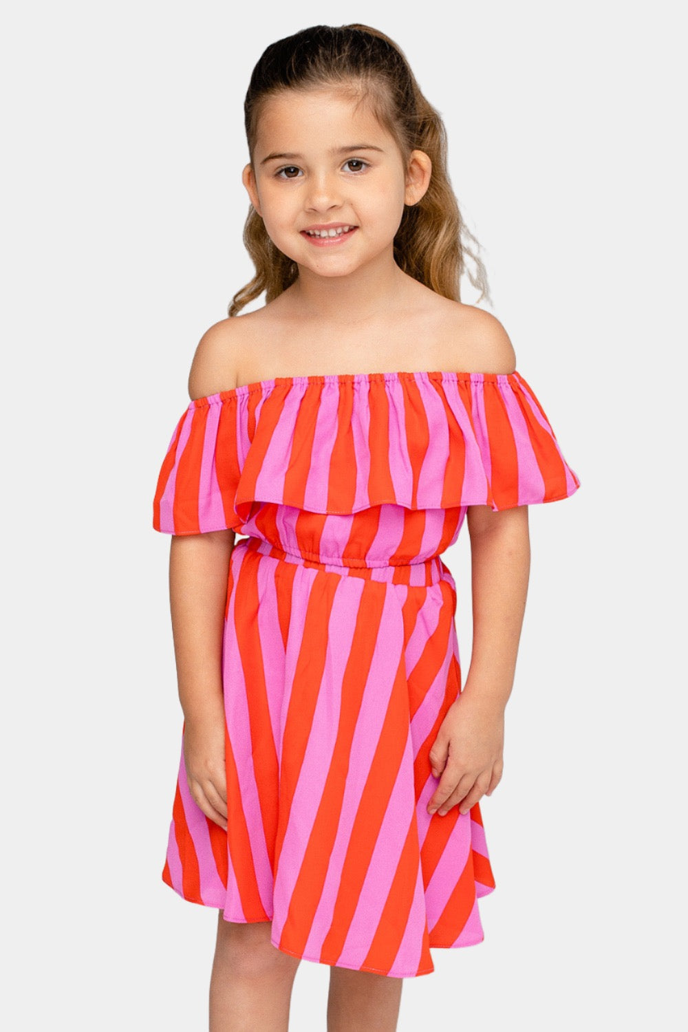 BuddyLove Ainsley Girl's Top and Skirt Set - Hot Tamale