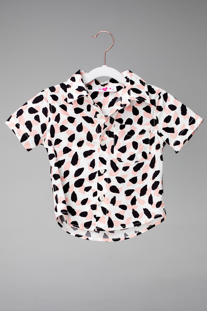 BuddyLove Nash Boy's Button Down Shirt - Flamingo