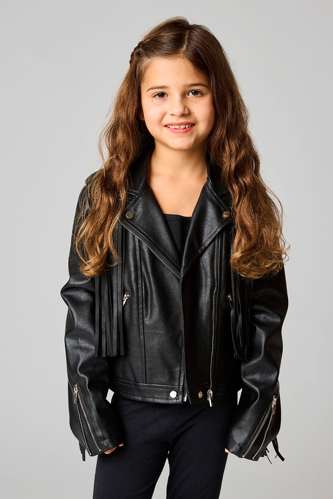 BuddyLove Mini Francesca Vegan Leather Jacket - Black