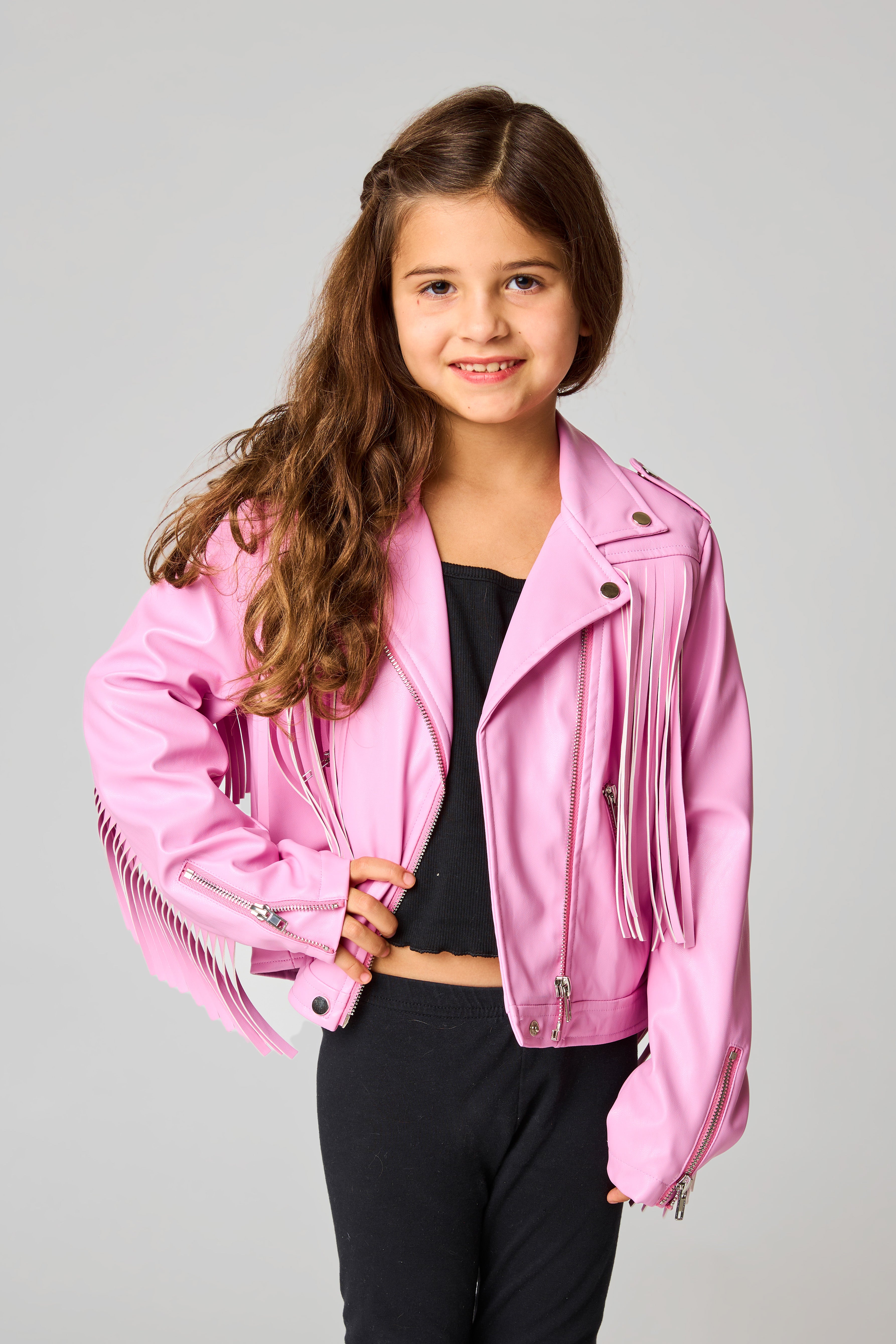 BuddyLove Mini Francesca Vegan Leather Jacket - Gumdrop