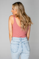 BuddyLove Sammy Scoop Neck Bodysuit - Mauve