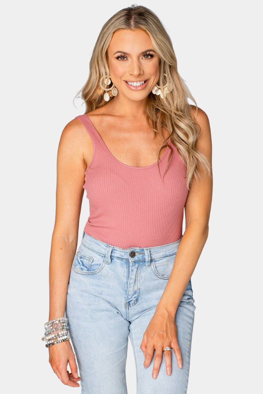 BuddyLove Sammy Scoop Neck Bodysuit - Mauve