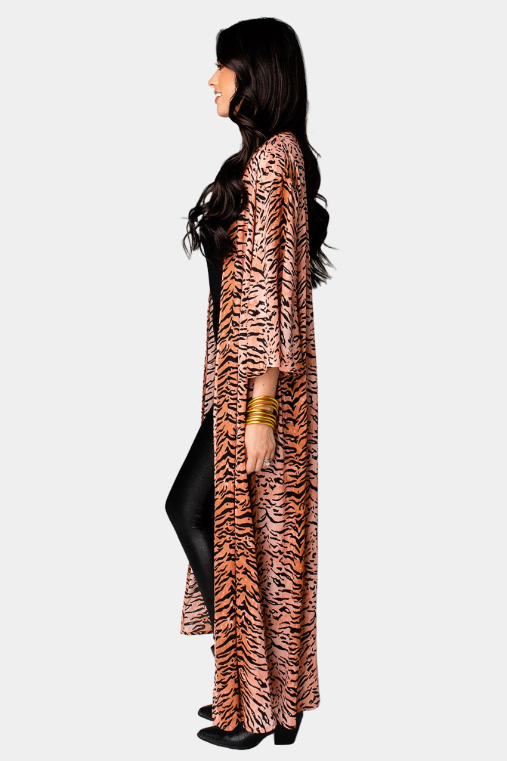 BuddyLove Alix Maxi Length Duster - Siberian Tiger