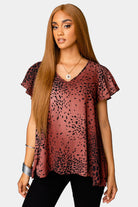 BuddyLove Avril Flutter Sleeve V-Neck Top - Puma