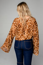 BuddyLove Ariana Kimono Sleeve Bodysuit - Giraffe