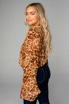 BuddyLove Ariana Kimono Sleeve Bodysuit - Giraffe