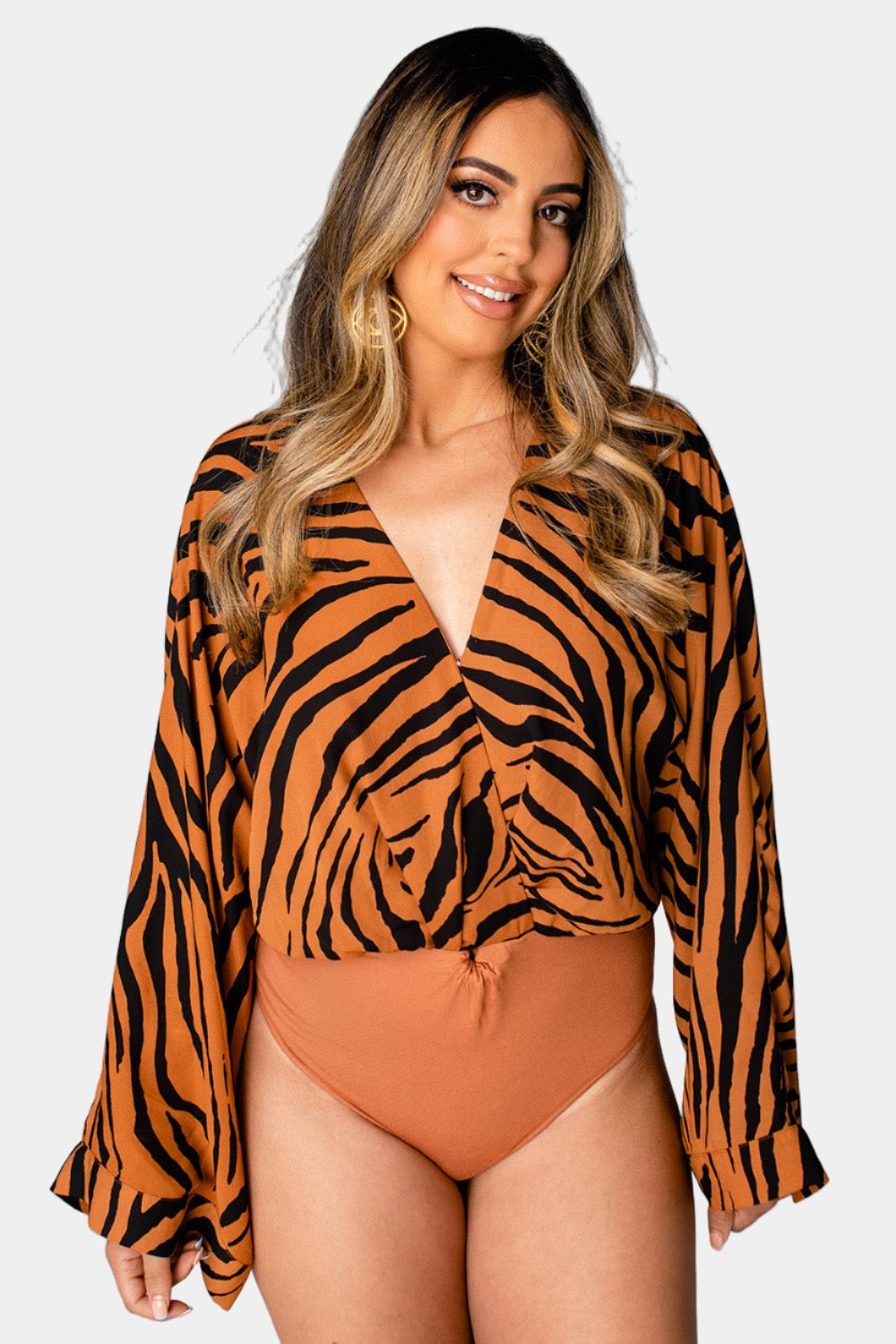 BuddyLove Ariana Kimono Sleeve Bodysuit - Mowgli