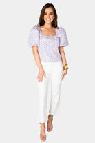 BuddyLove Billie Smocked Puff Sleeve Top - Lavender Field