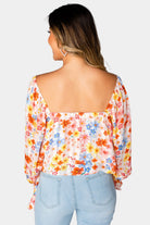 BuddyLove Flora Flowy Cropped Top - Wild Flower