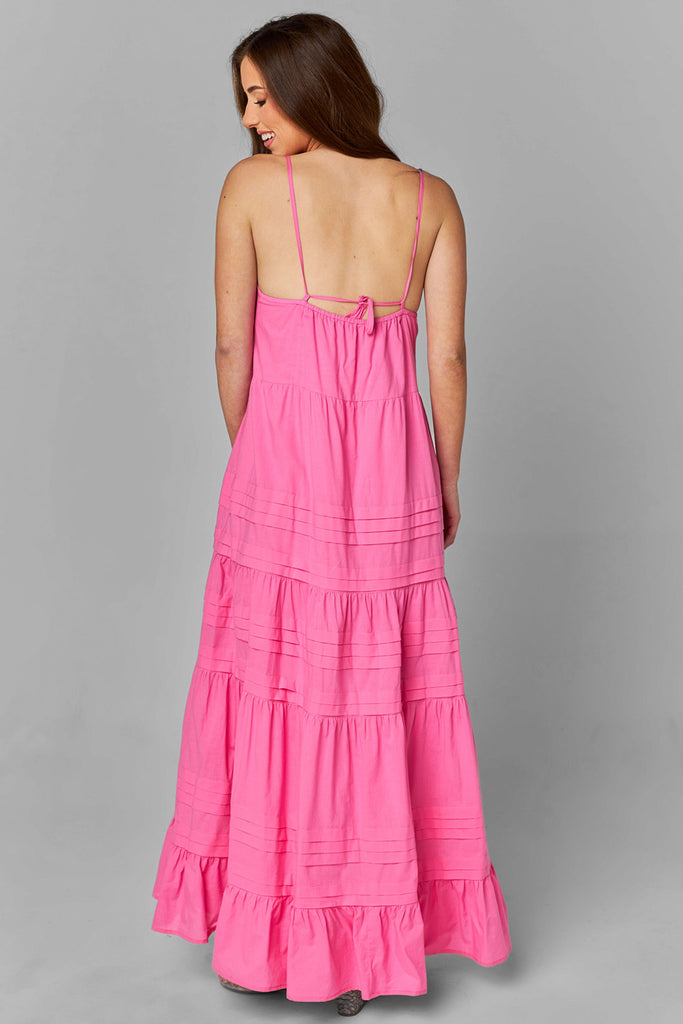 BuddyLove Jaxon Tiered Maxi Dress - Pink