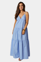 BuddyLove Kenna Tiered Maxi Dress - Blue