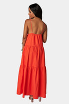 BuddyLove Kenna Tiered Maxi Dress - Tangerine