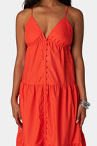 BuddyLove Kenna Tiered Maxi Dress - Tangerine